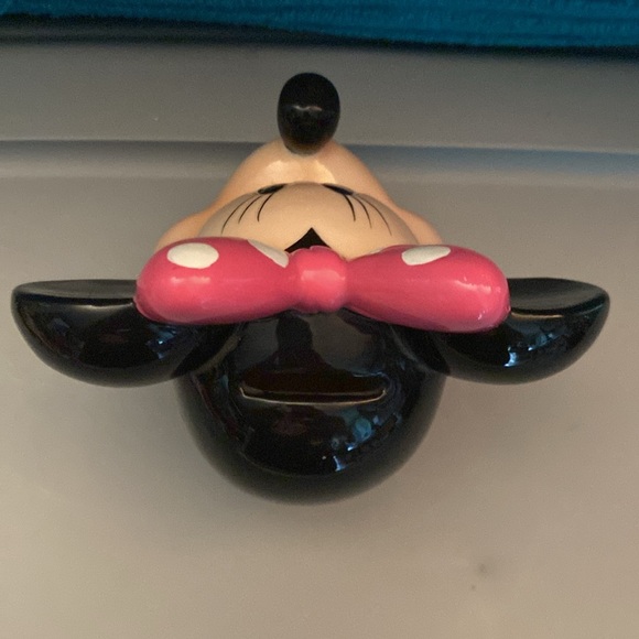 VINTAGE DISNEY BY ENESCO MINNIE MOUSE BANK WITH PLUG 6 inch - Picture 3 of 5